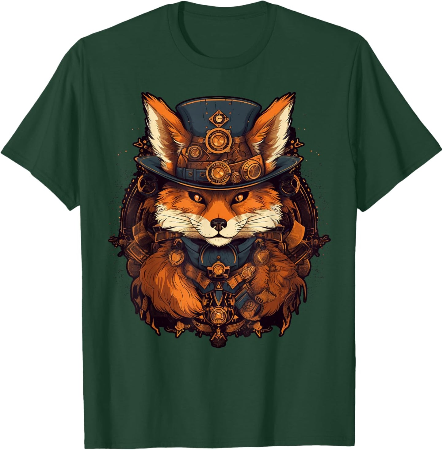 Steampunk Fox T-Shirt - T-Shirt | Forest