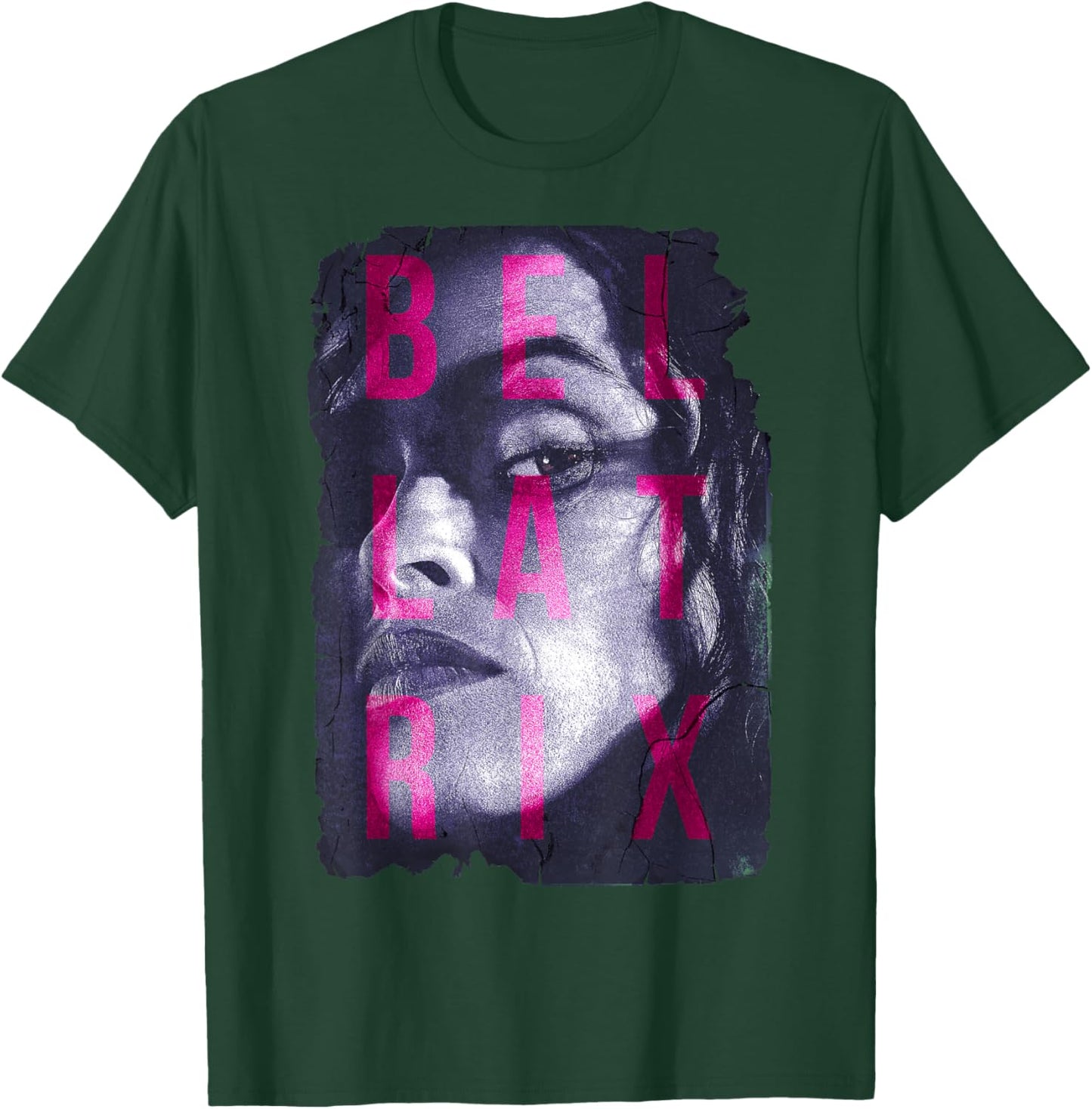 Harry Potter Bellatrix Lestrange Portrait Text Overlay Small T-Shirt - T-Shirt | Forest