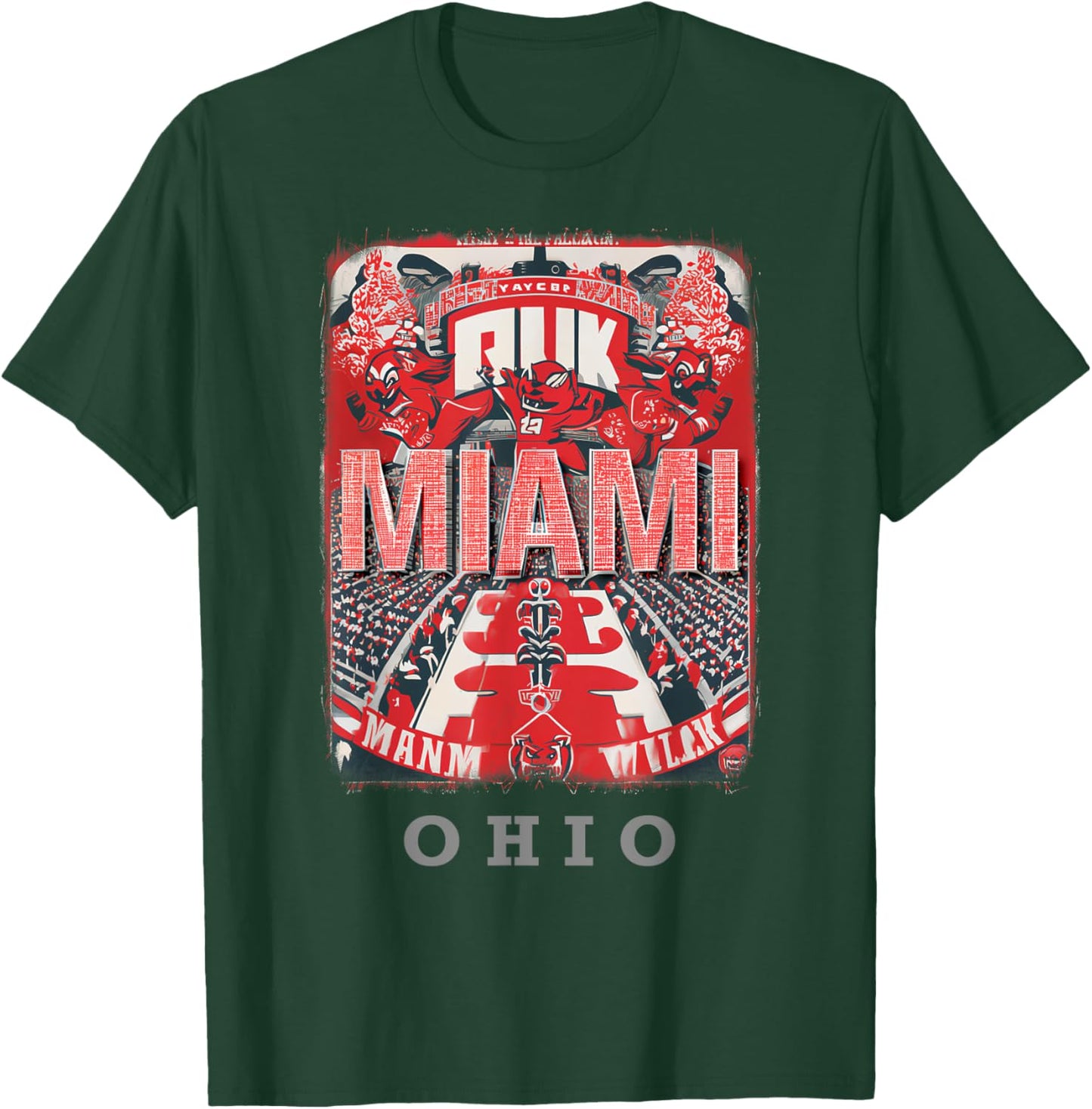 Miami Ohio OH Game Day Excitement SD498 T-Shirt - T-Shirt | Forest