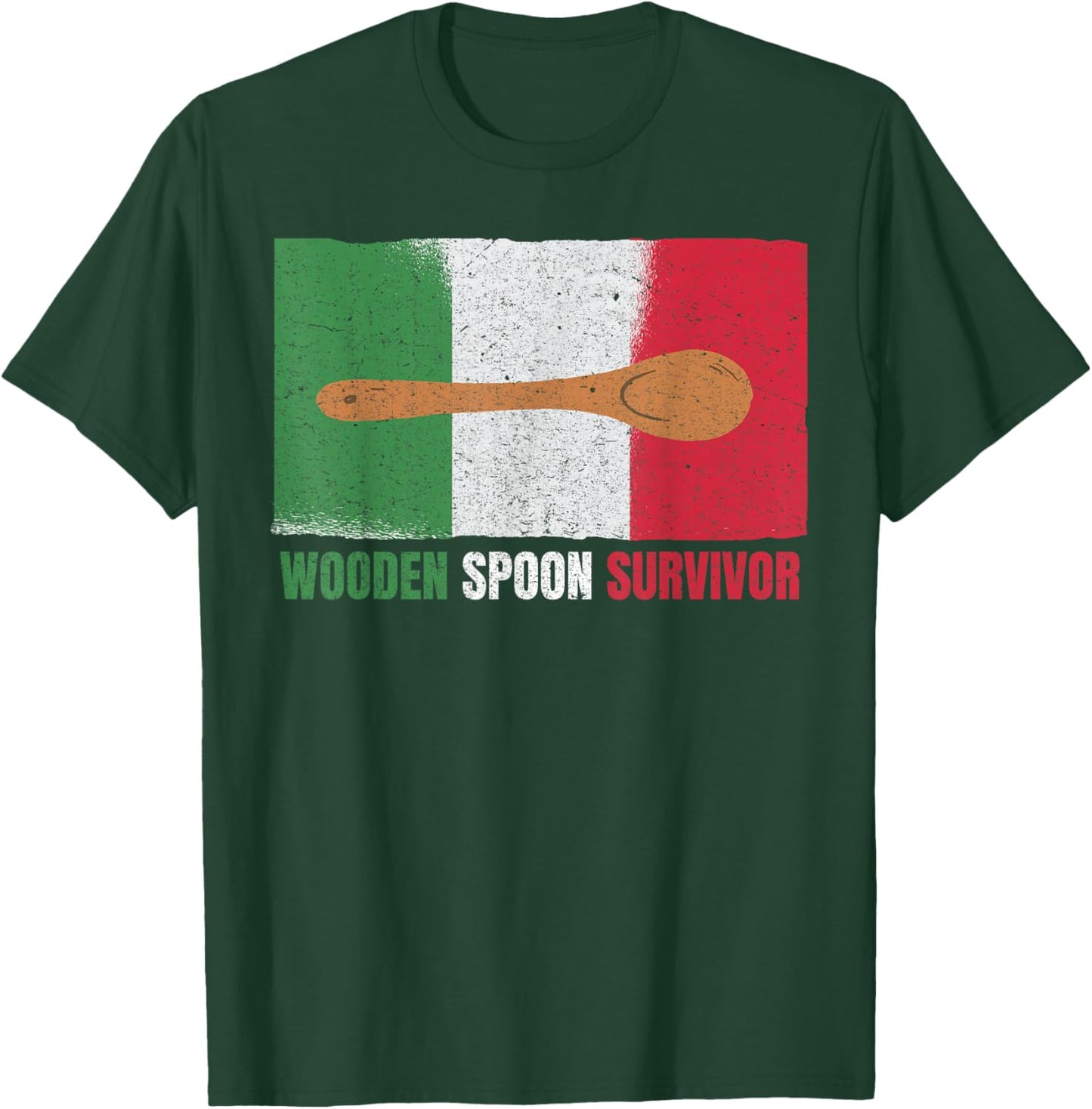 Funny "wooden spoon survivor" - Italian T-Shirt - T-Shirt | Forest