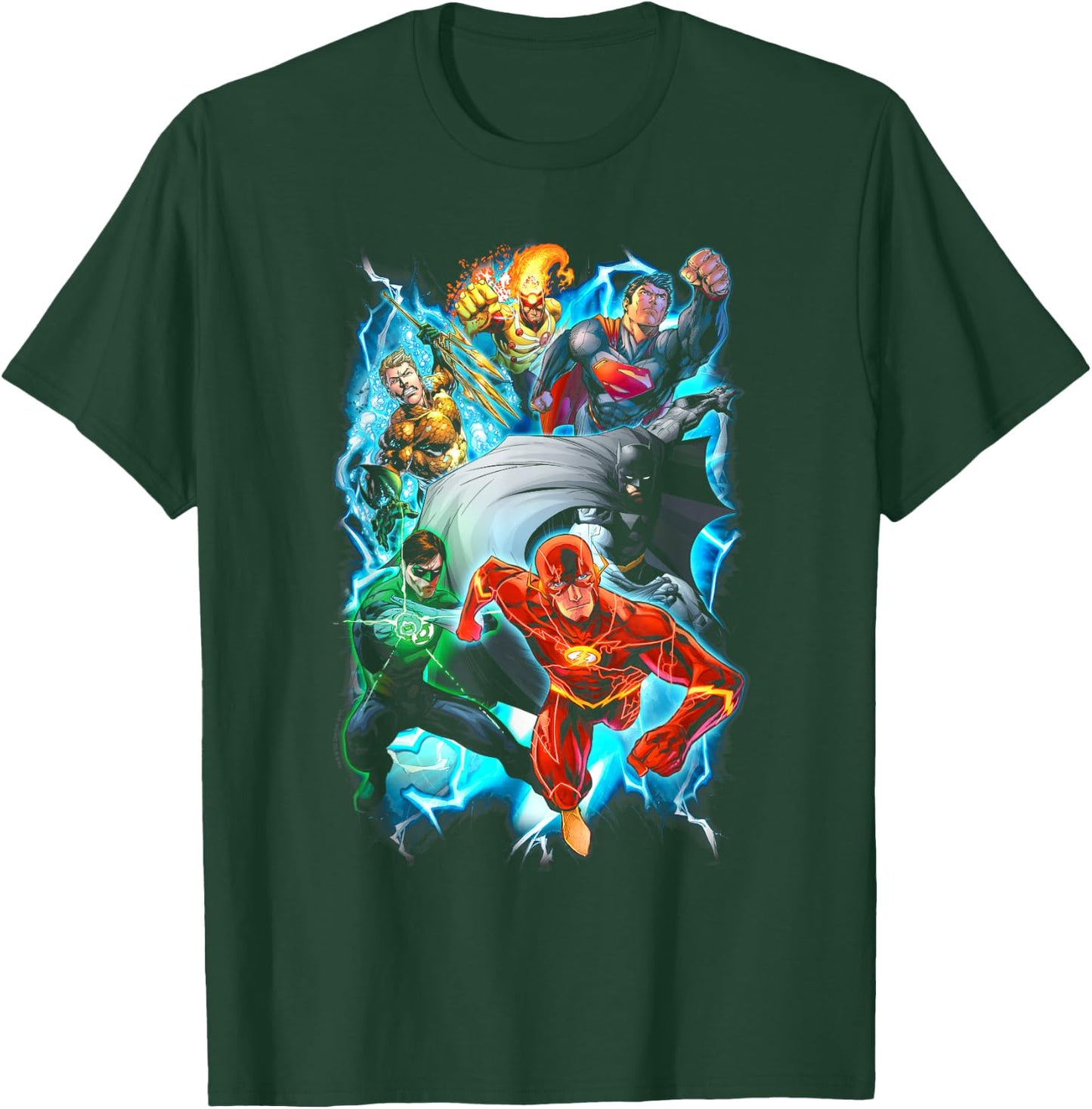 Justice League Electric Team T-Shirt - T-Shirt | Forest