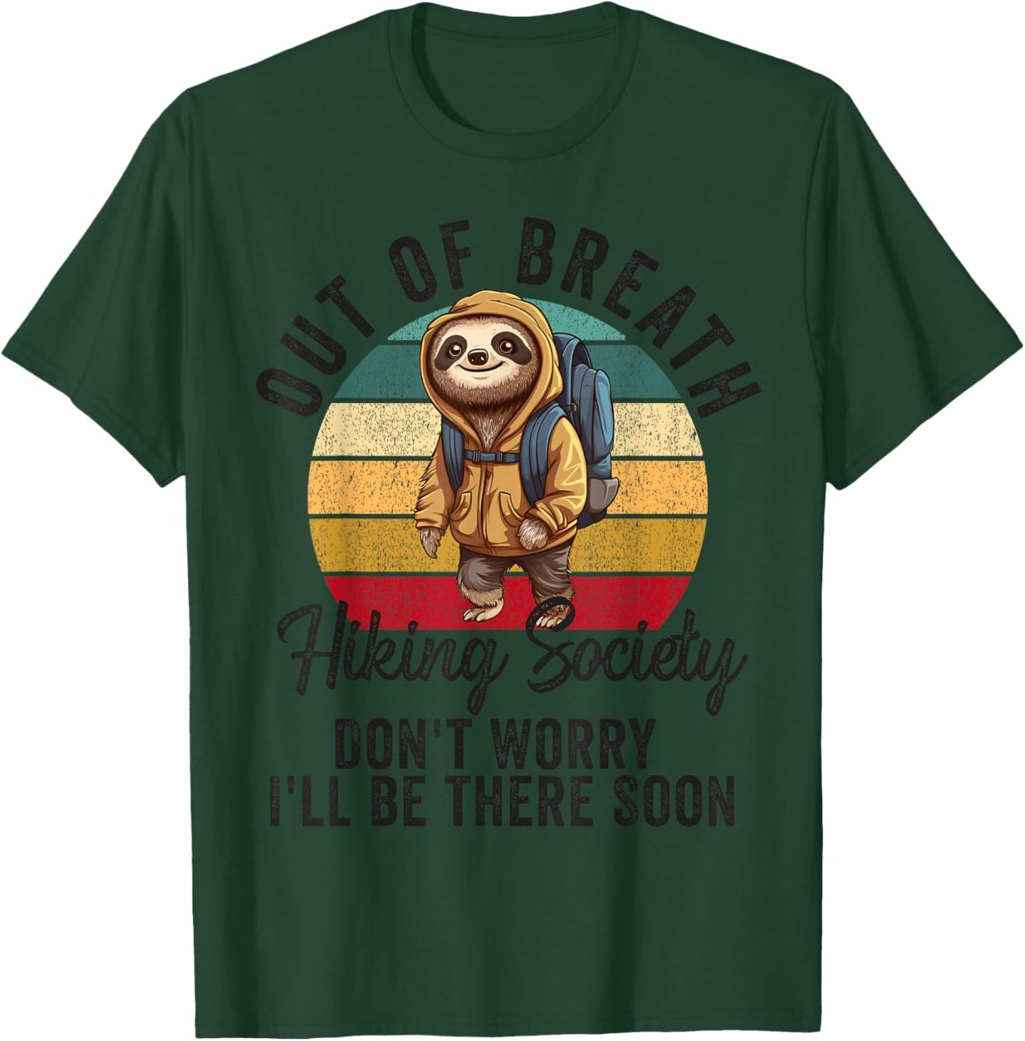 Out of Breath Hiking Society Women Hiker Nature Love T-Shirt - T-Shirt | Forest