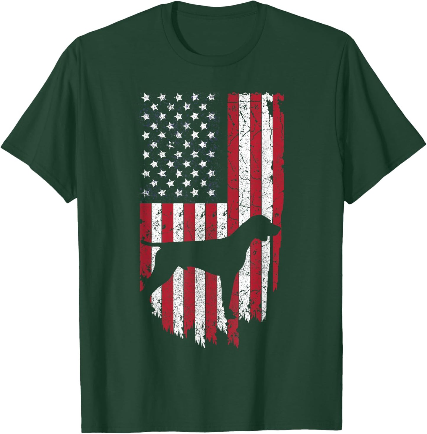 German Short-haired Pointer Dog Silhouette Shirts, American T-Shirt - T-Shirt | Forest