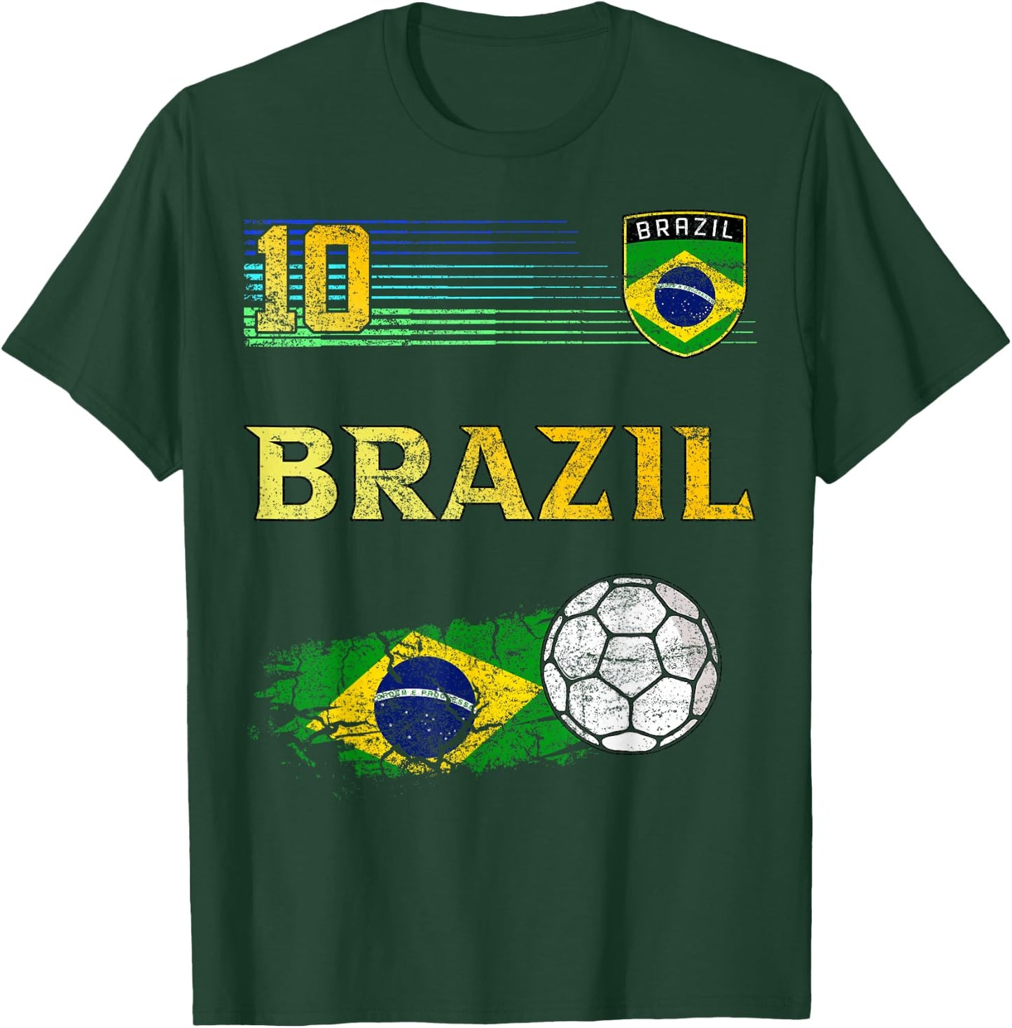 Brazil Flag Brazilian Pride Lovers T-Shirt - T-Shirt | Forest