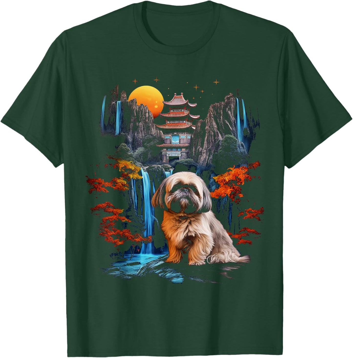 Shih Tzu Motif Pet Art Dog Shih Tzu Men Women Kids T-Shirt - T-Shirt | Forest
