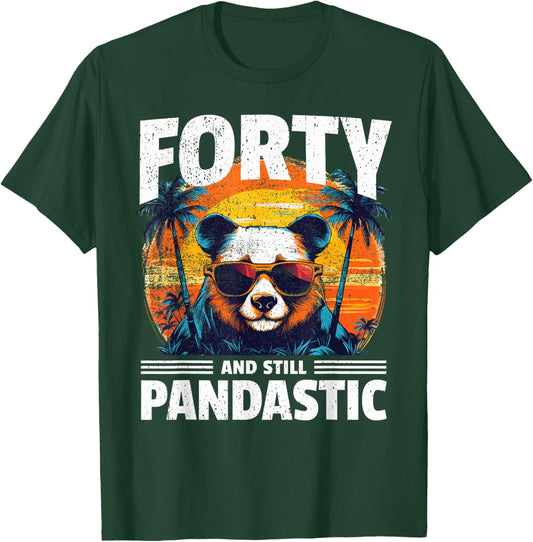 40th Birthday Panda Age 40 Years T-Shirt - T-Shirt | Forest