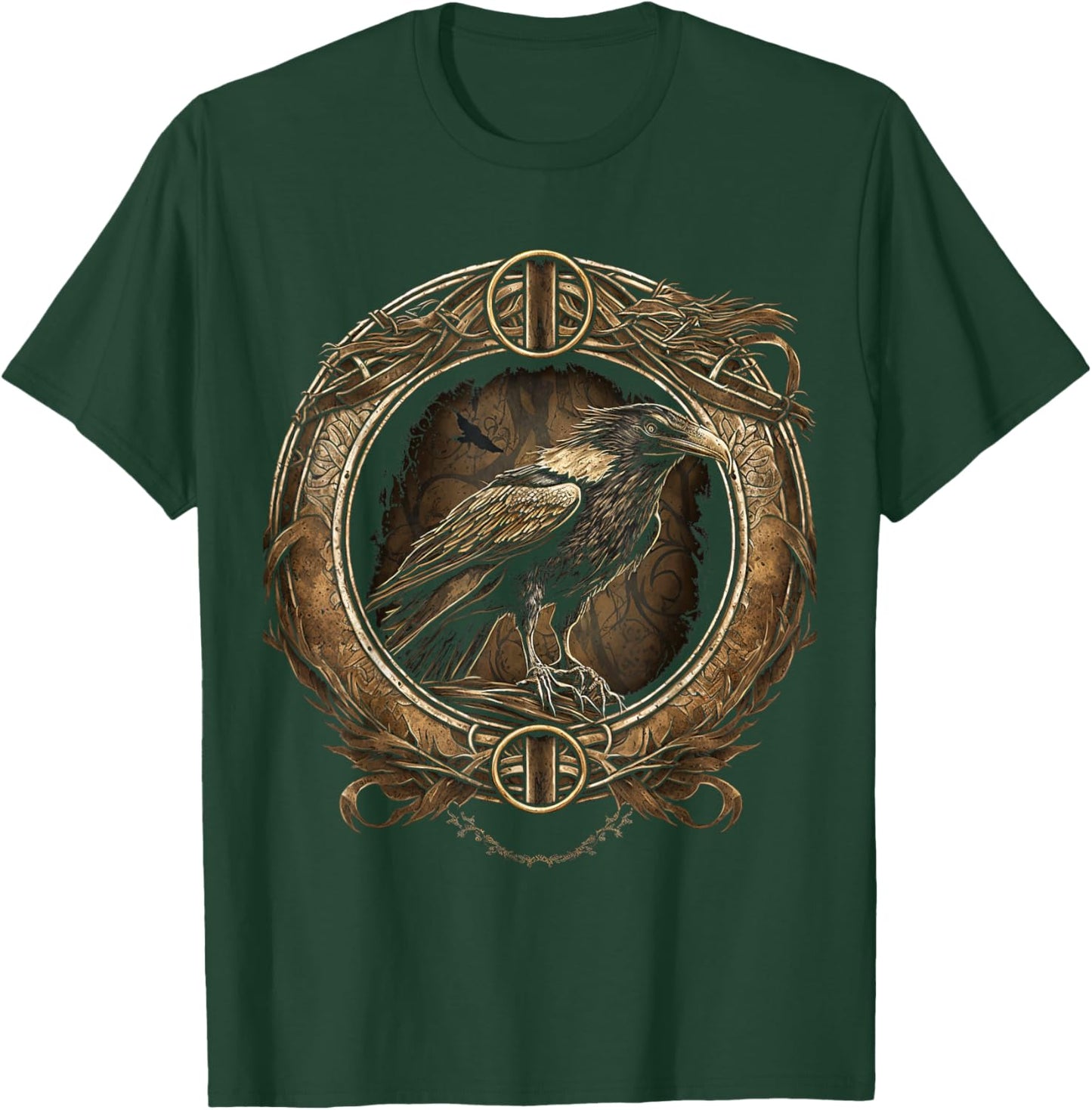Odins Raven Viking Midgard Thor Walhalla T-Shirt - T-Shirt | Forest