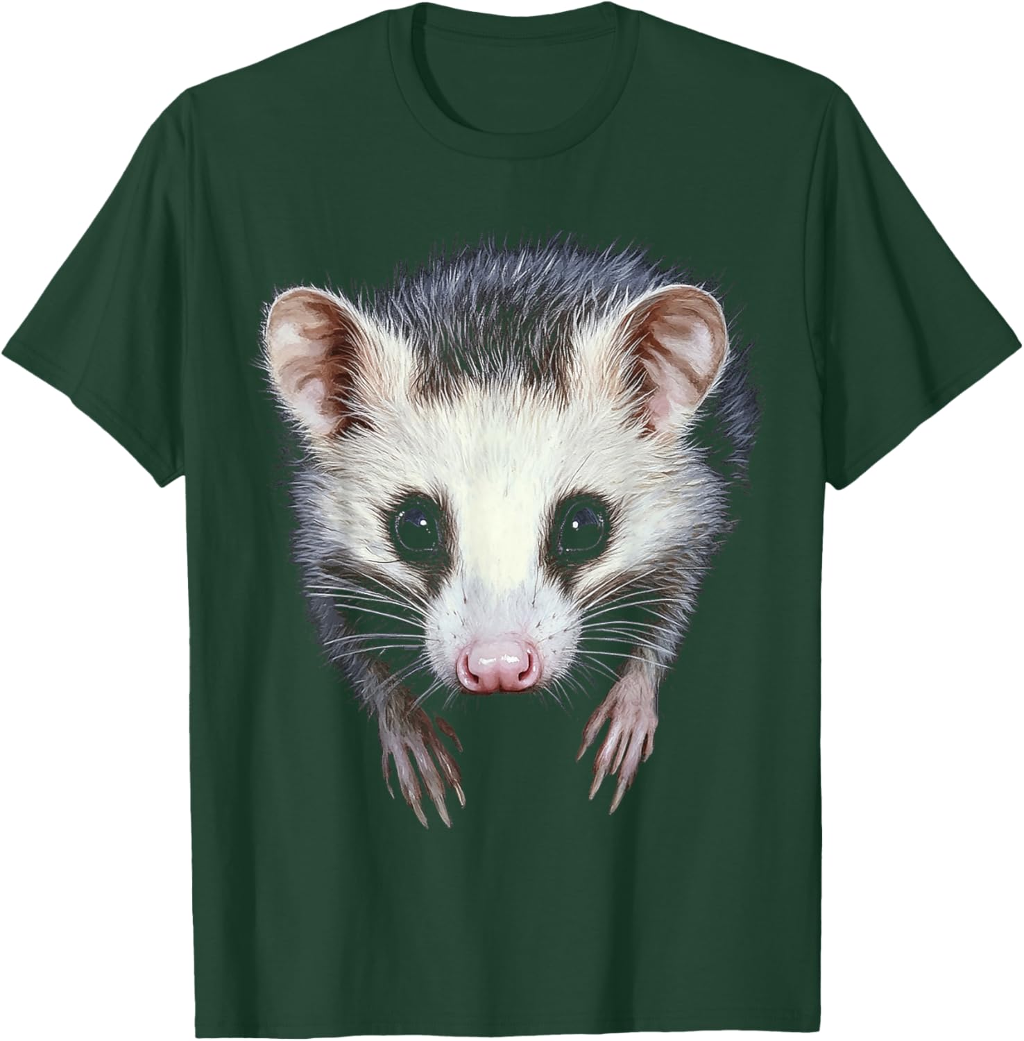 Opossum Animal Motif Artwork Opossum T-Shirt - T-Shirt | Forest