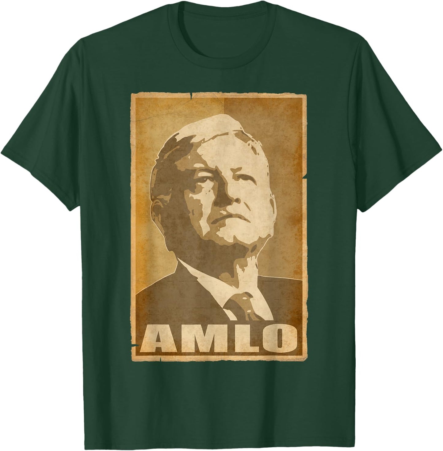 Amlo President Of Mexico Torn Propaganda Poster T-Shirt - T-Shirt | Forest