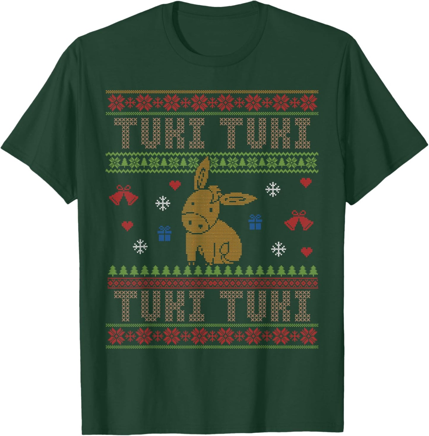 Mexican Christmas Burrito Sabanero Ugly Christmas Tuki Tuki T-Shirt - T-Shirt | Forest