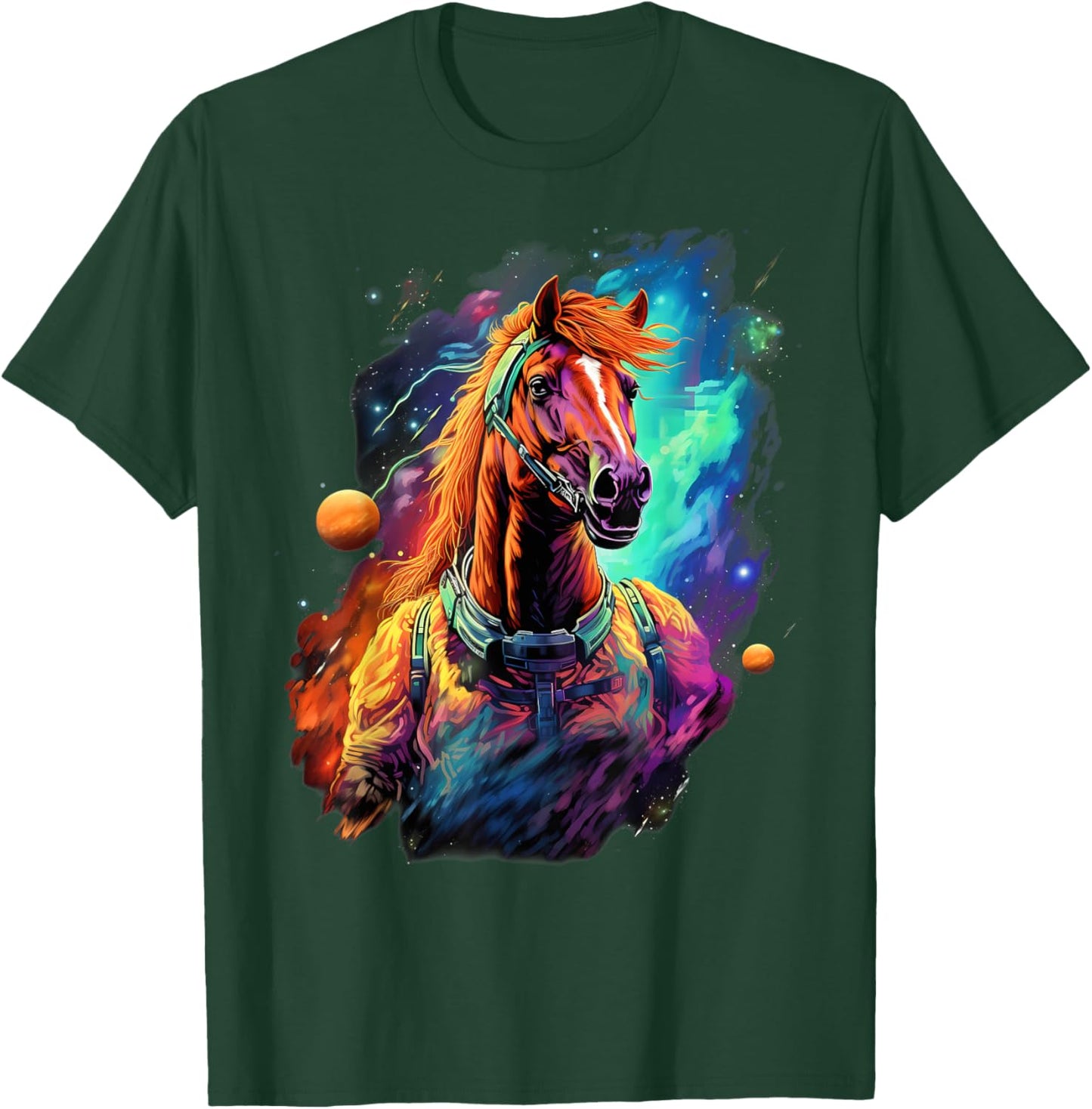 Space Aesthetic Horse Astronaut T-Shirt - T-Shirt | Forest