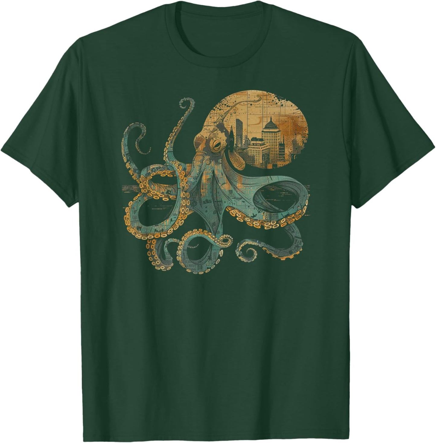 Octopus Shirt / Melodic T-Shirt - T-Shirt | Forest