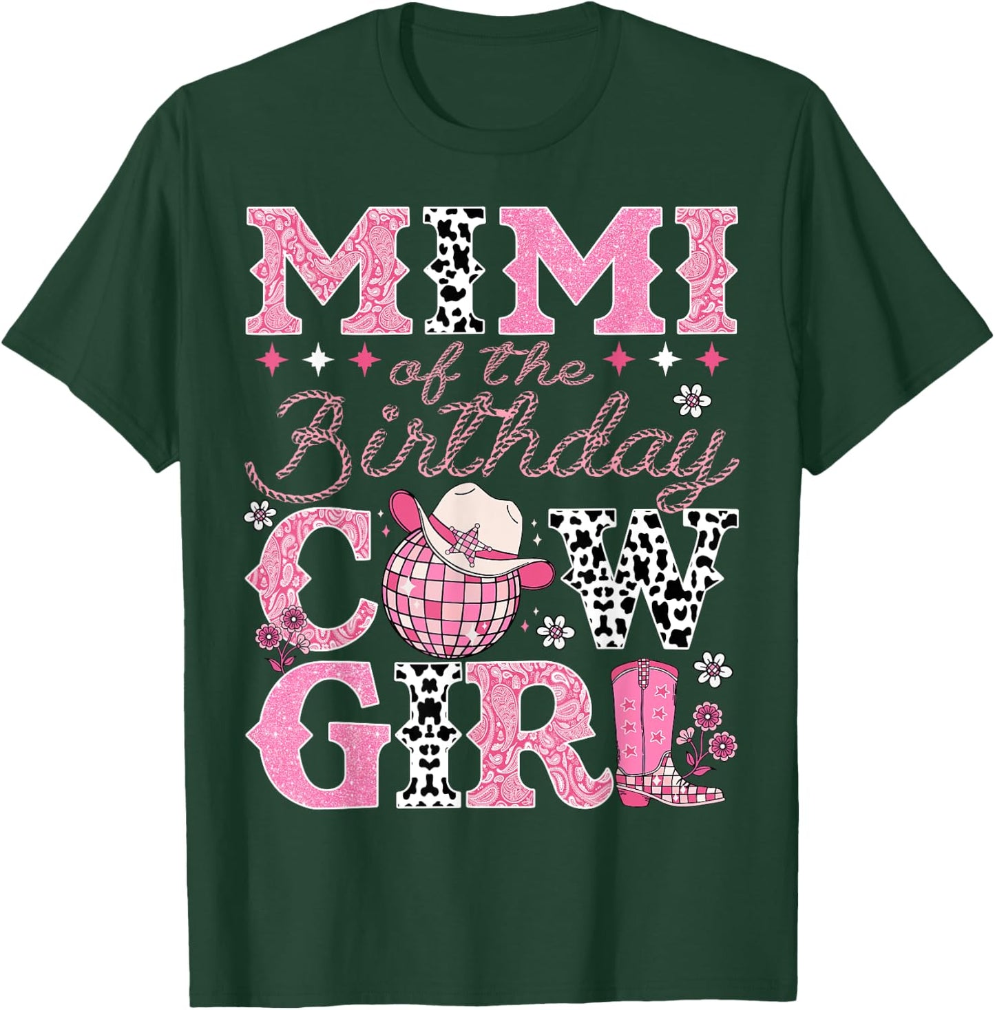 Mimi Of The Birthday CowGirl Rodeo Mimi Bday Party T-Shirt - T-Shirt | Forest