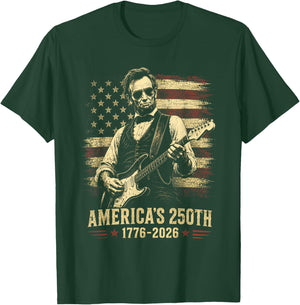 Abraham Lincoln 250 Years 250th Anniversary USA 4th of July T-Shirt - T-Shirt | Forest
