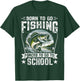 Teen Boys Fishing Shirt Forced to Go to School Bass Fish T-Shirt - T-Shirt | Forest