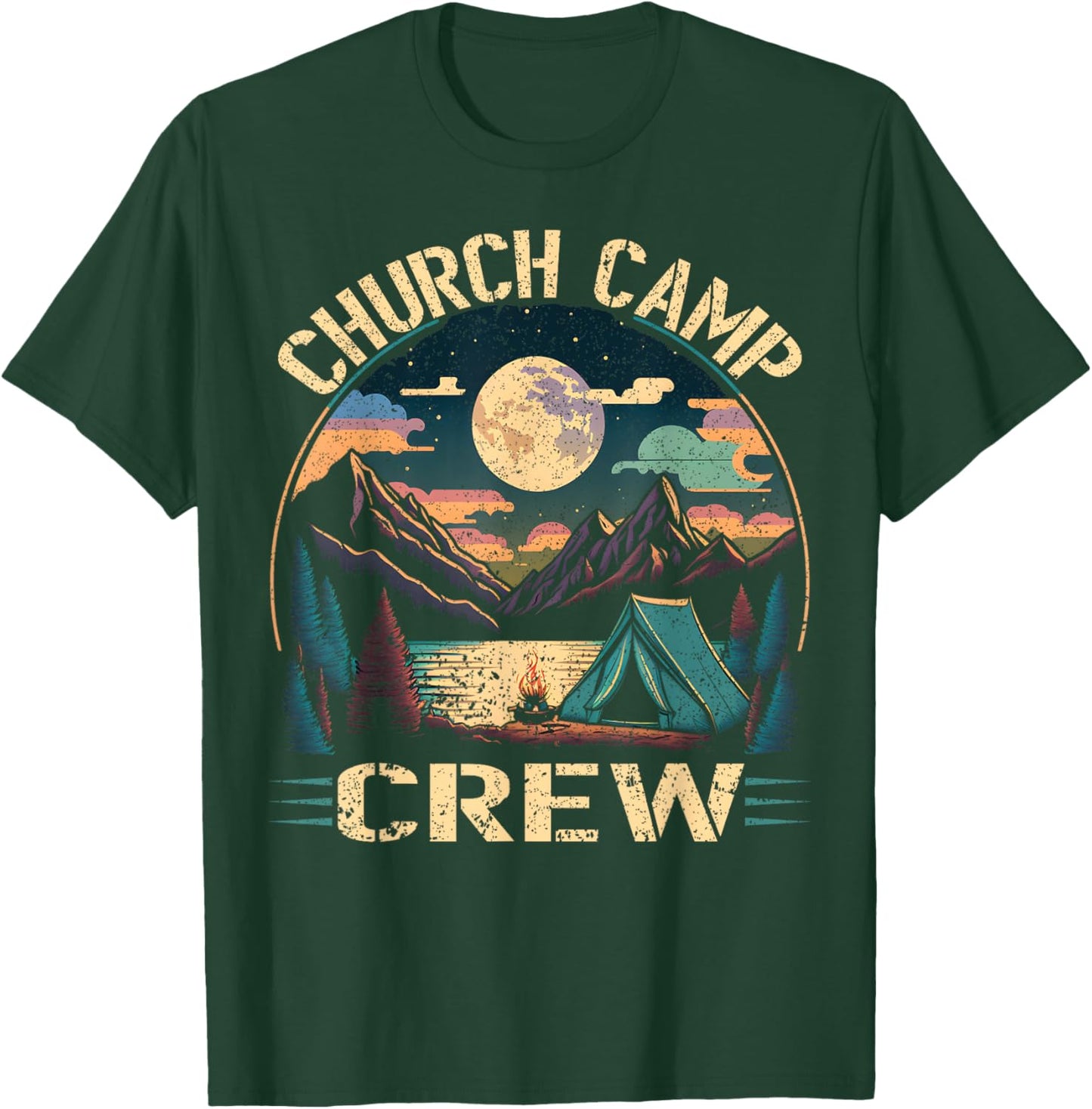 Church Camp Crew VBS Teachers Kids Christian Group Boys T-Shirt - T-Shirt | Forest
