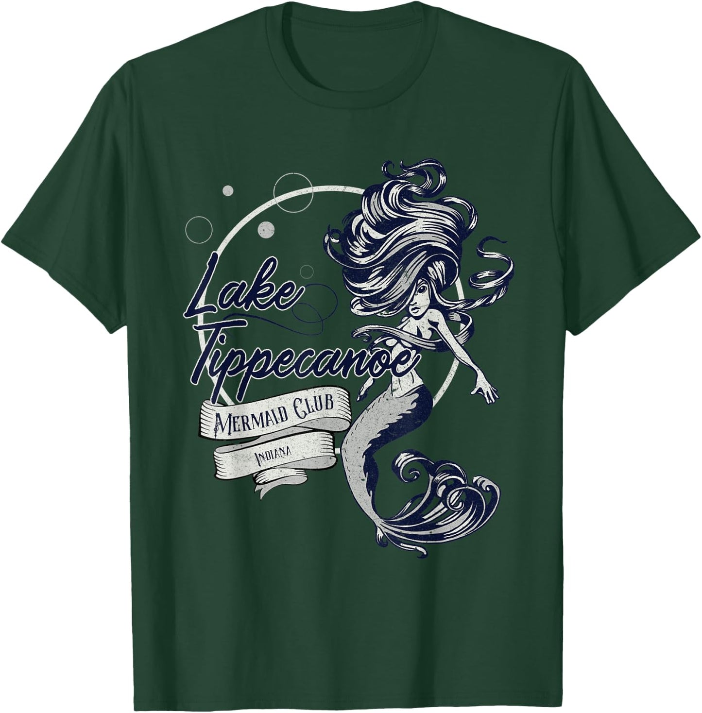 Tippecanoe Lake Mermaid Club, Indiana T-Shirt - T-Shirt | Forest