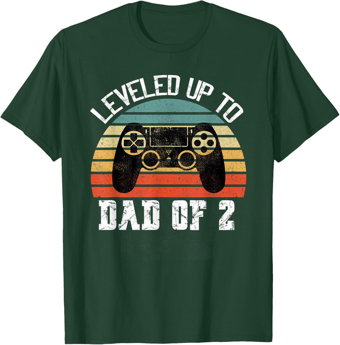 Daddy Again Leveled Up to Dad of 2 Dad T-Shirt - T-Shirt | Forest