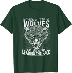 Motivational Quote Wolf Leader of The Pack Alpha Wolves T-Shirt - T-Shirt | Forest