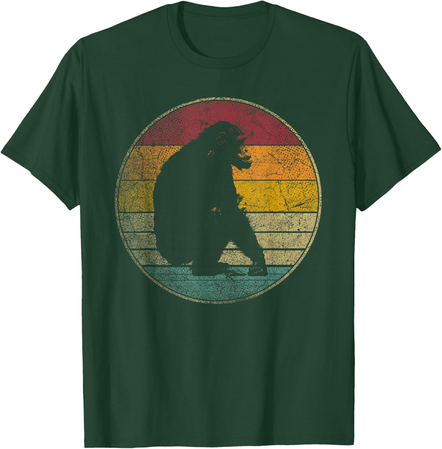Chimpanzee Chimp Vintage Funny Retro Style 70s 80s Men Women T-Shirt - T-Shirt | Forest