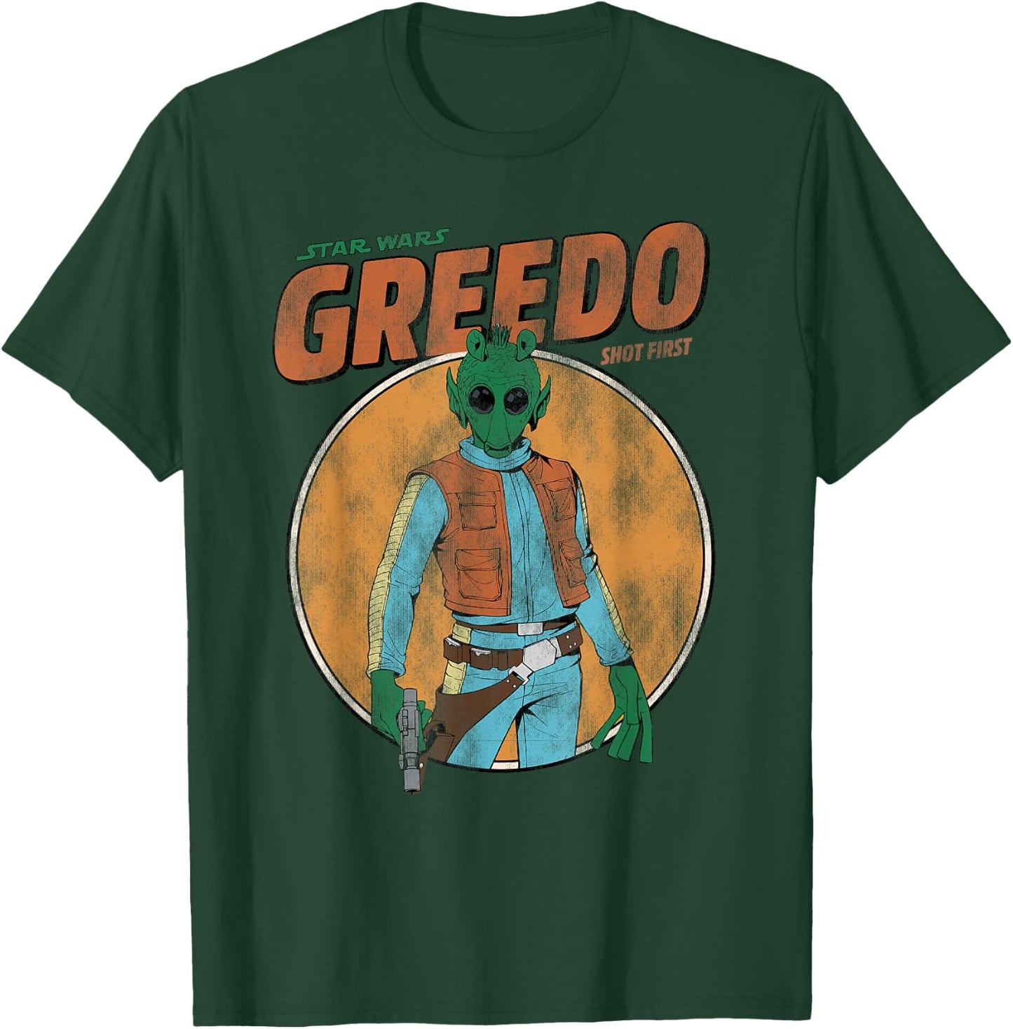 Star Wars Greedo Shot First Retro T-Shirt - T-Shirt | Forest