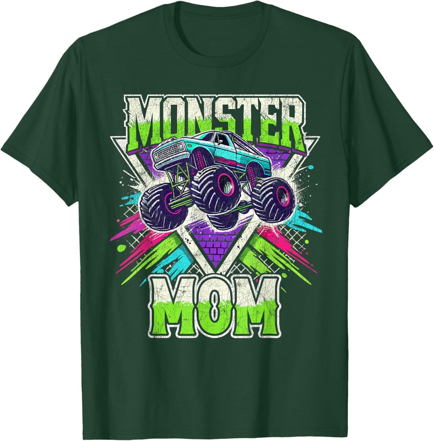 Matching Monster Truck Costume, Jam Birthday Monster Mom T-Shirt - T-Shirt | Forest