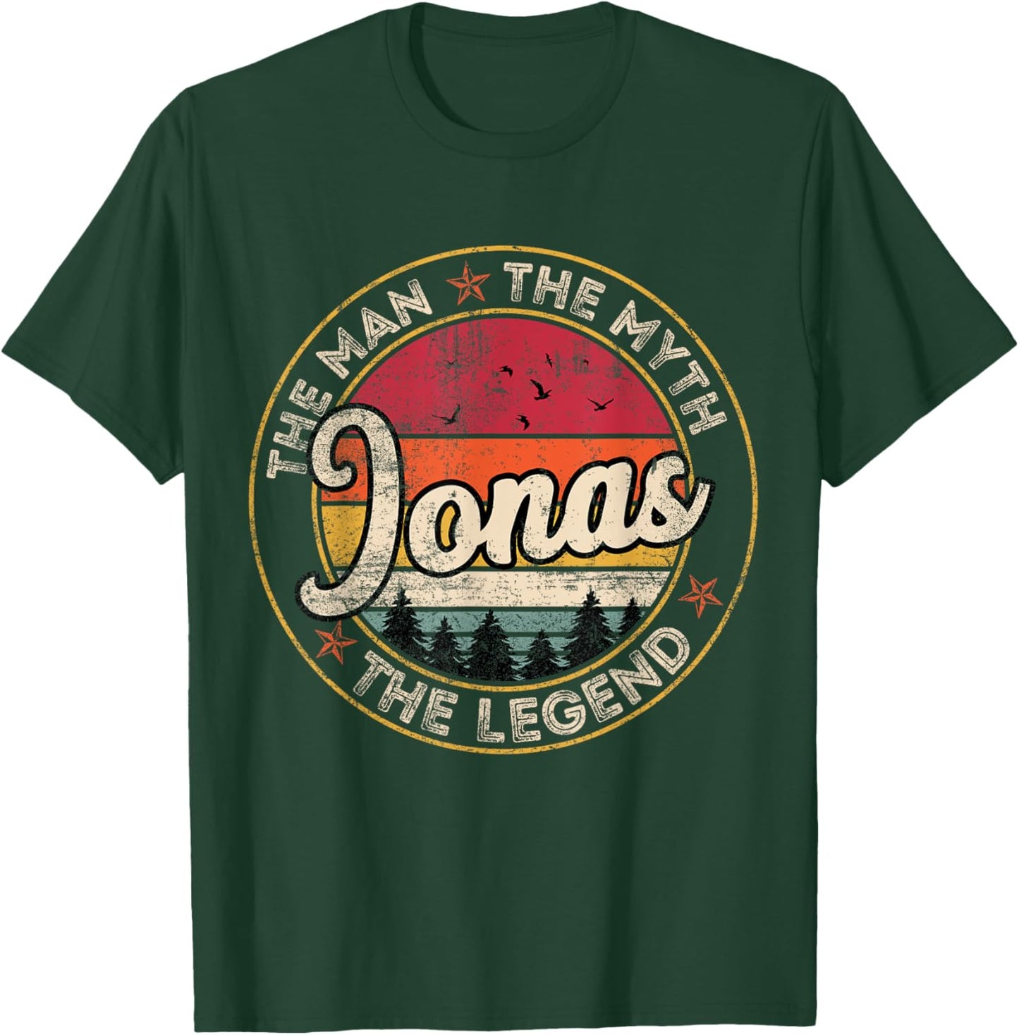 Jonas The Man The Myth The Legend Personalized Name T-Shirt - T-Shirt | Forest