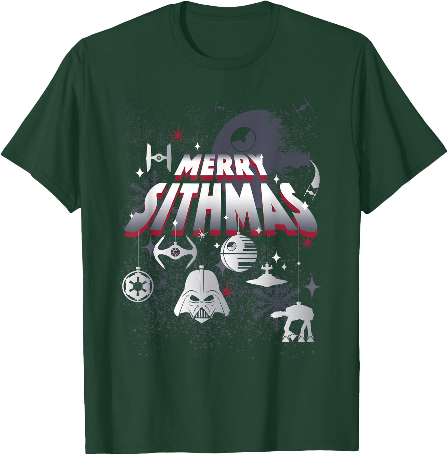 Star Wars Christmas Dark Side Group Shot Merry Sithmas T-Shirt - T-Shirt | Forest
