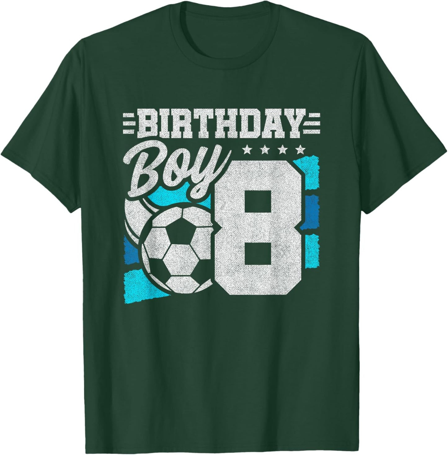 Soccer Birthday Party - 8 Year Old Boy - 8th Birthday T-Shirt - T-Shirt | Forest