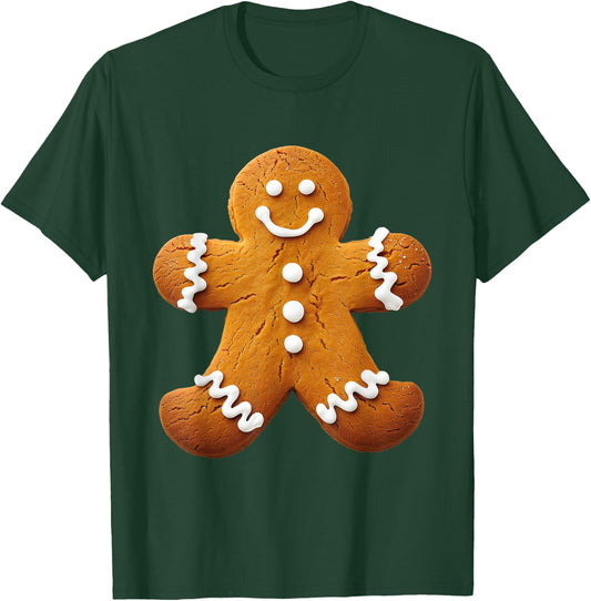 Gingerbread Man Costume Funny Halloween Christmas Graphic T-Shirt - T-Shirt | Forest