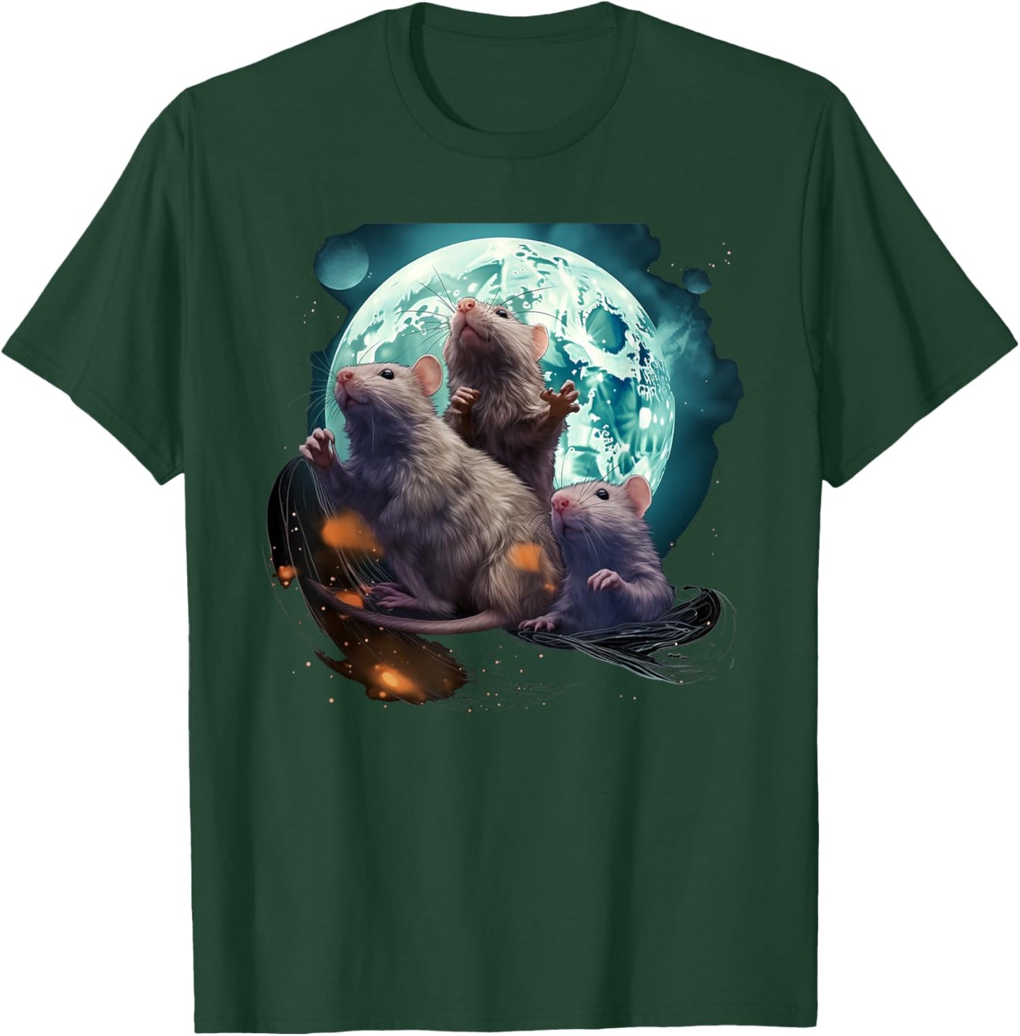 Rats Howling at the Moon gift T-Shirt - T-Shirt | Forest
