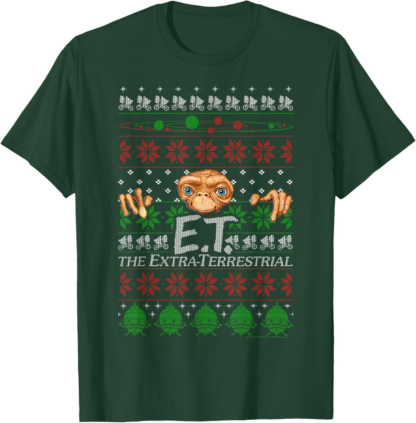 E.T. The Extraterrestrial Ugly Christmas Sweater T-Shirt - T-Shirt | Forest