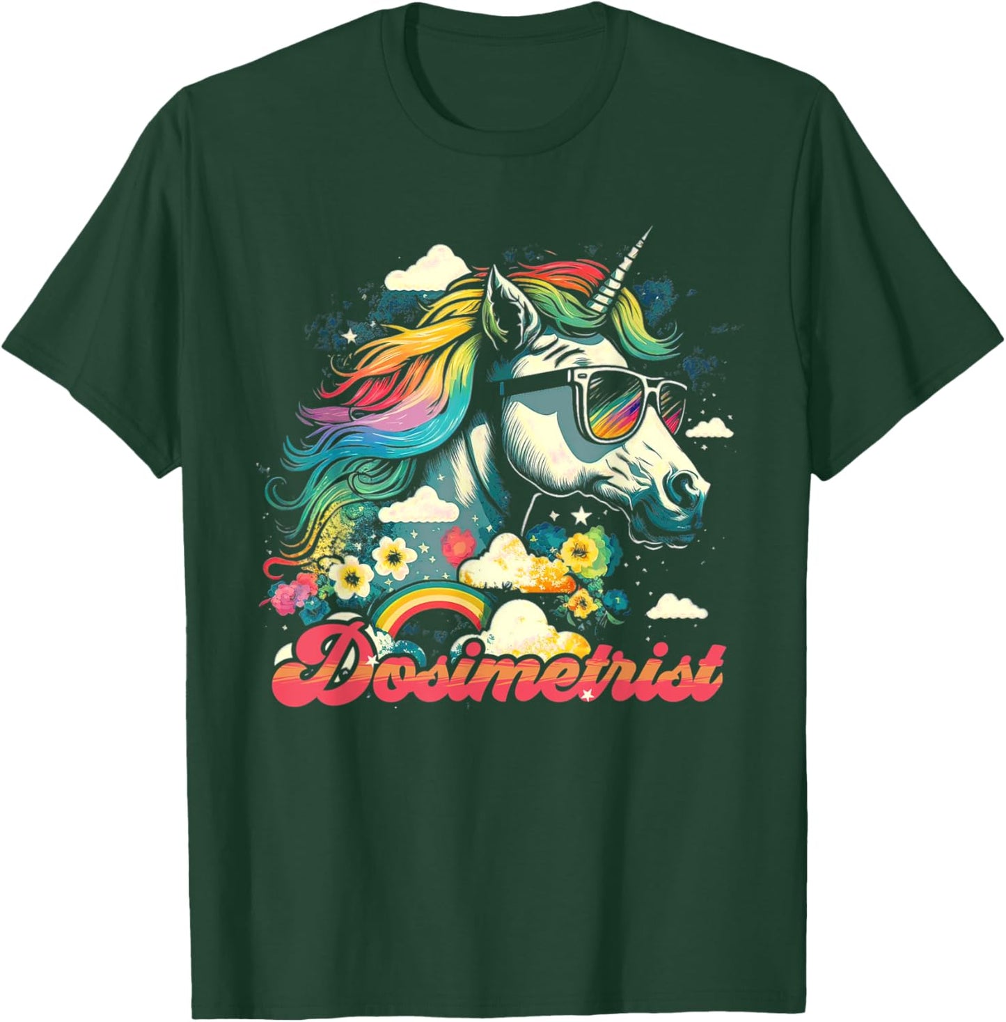 Rainbow Unicorn Dosimetrist | Dosimetry T-Shirt - T-Shirt | Forest