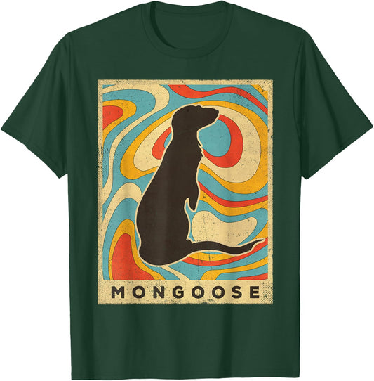 Vintage Mongoose Lover Animal Retro Style T-Shirt - T-Shirt | Forest