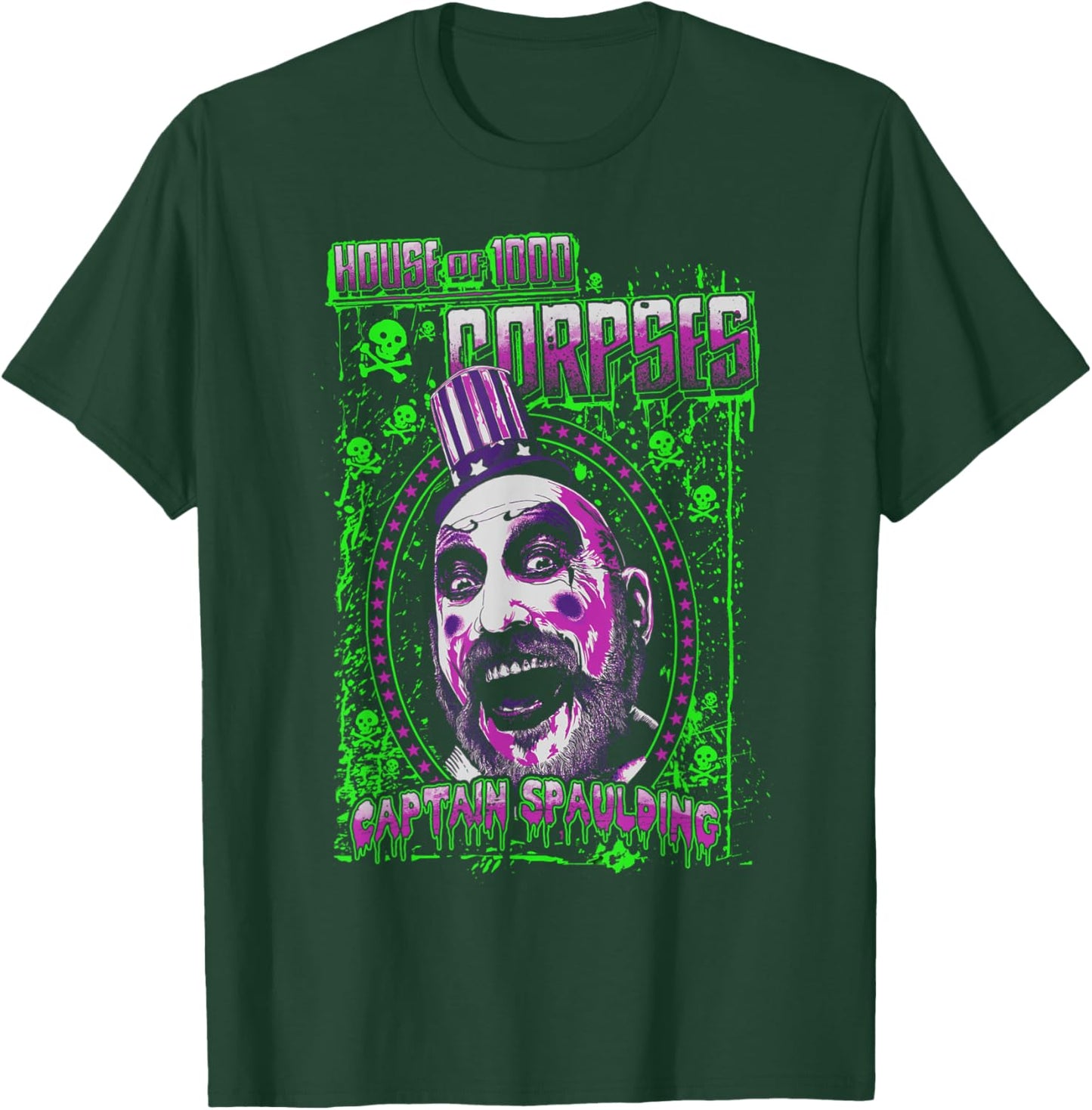Rob Zombie – Captain Spaulding Green Splatter T-Shirt - T-Shirt | Forest