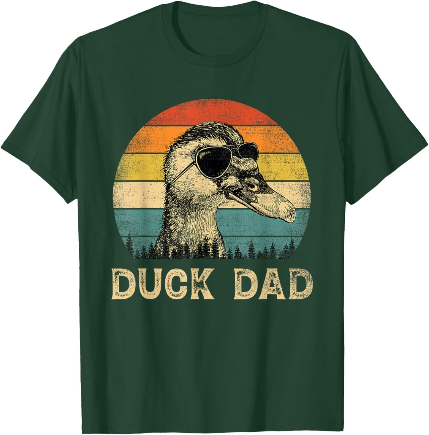 Vintage Duck Dad Duck Lovers Daddy Father's Day T-Shirt - T-Shirt | Forest