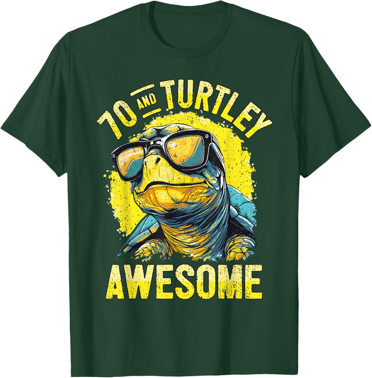 70th Birthday Turtle Age 70 Years I Tortoise 70th Birthday T-Shirt - T-Shirt | Forest