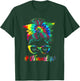 Nurse Life Messy Bun Tie Dye Glasses Bandana Vintage T-Shirt - T-Shirt | Forest