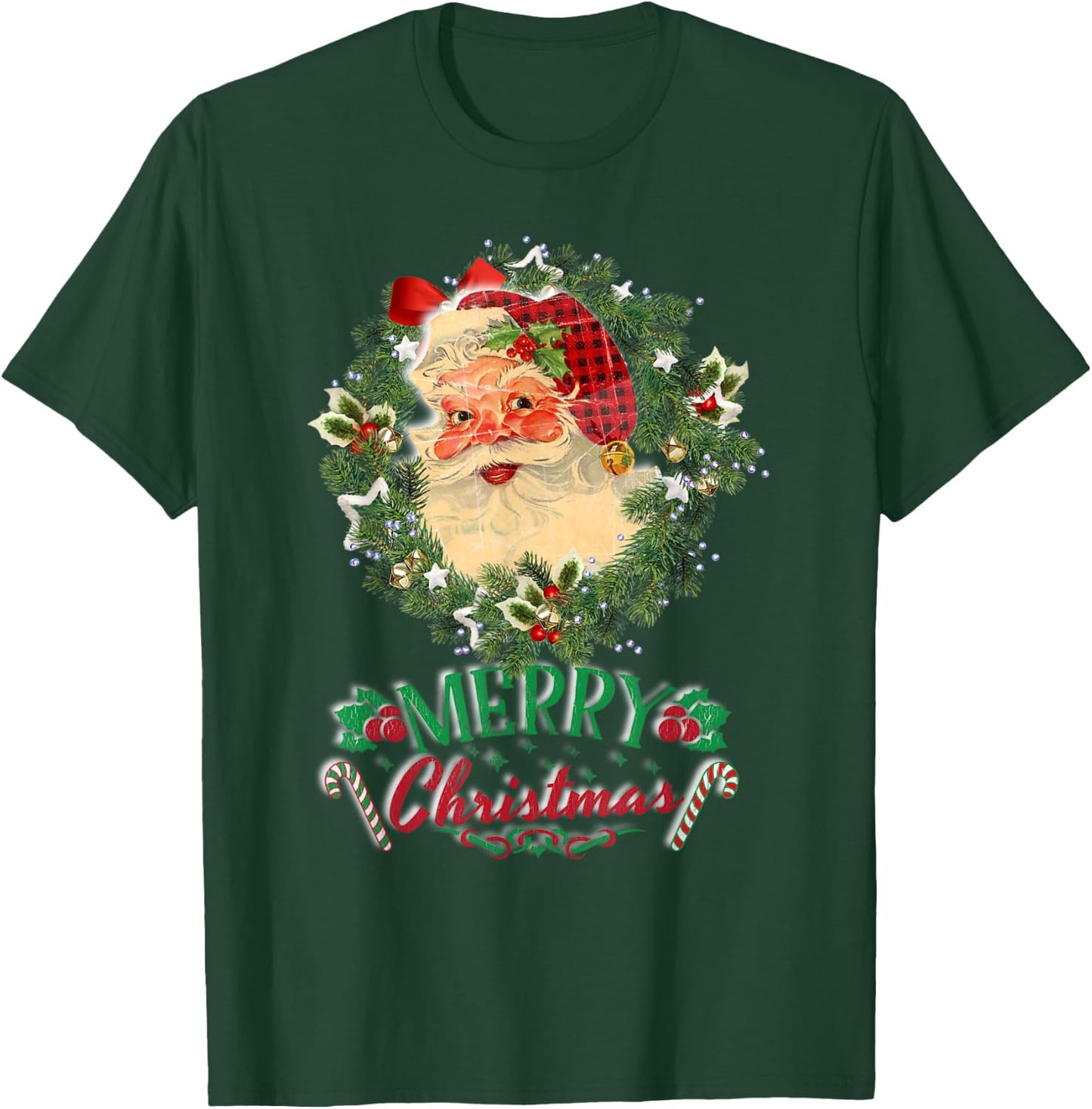 Vintage Santa Claus St Nicholas Old Fashioned Christmas T-Shirt - T-Shirt | Forest