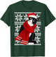Ugly Christmas Black Cat Santa Hat Scarf Holiday Cute Men Women Kids T-Shirt - T-Shirt | Forest