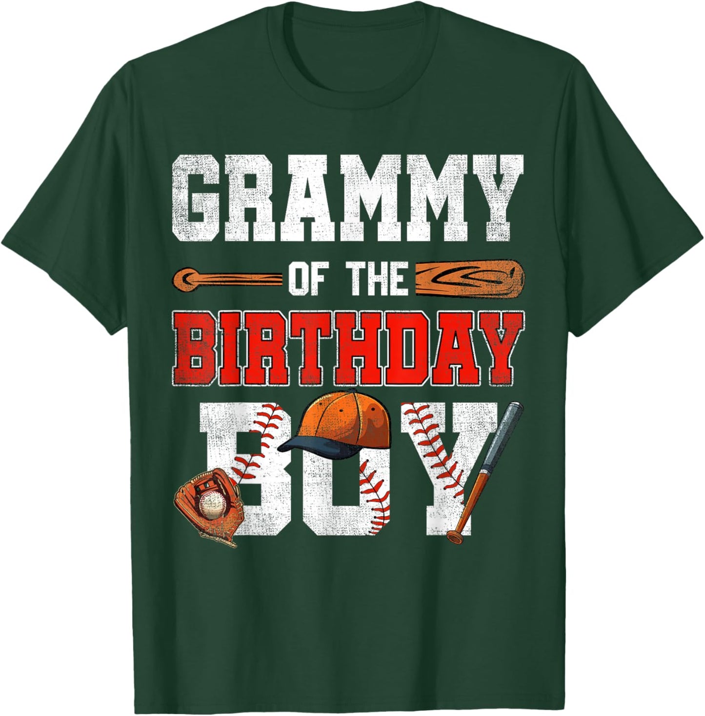 Grammy Of The Birthday Boy Baseball Bday Family T-Shirt - T-Shirt | Forest