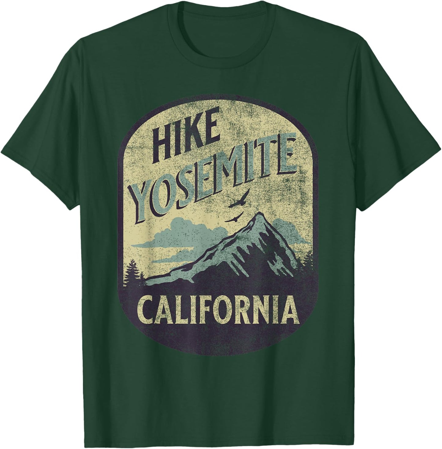 Yosemite California Nature Hike Mountain Outdoors Vintage T-Shirt - T-Shirt | Forest