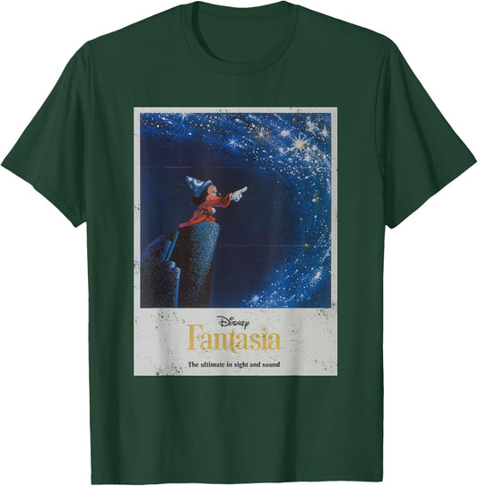 Disney Mickey Mouse Fantasia Retro Poster Small T-Shirt - T-Shirt | Forest