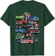 Car Madness! Muscle Cars, Classic Cars and Hotrods Cartoon T-Shirt - T-Shirt | Forest