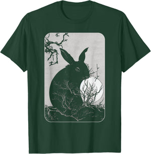 Rabbit Lover, Rabbit and Moon T-Shirt - T-Shirt | Forest