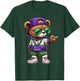 Mardi Gras Teddy Bear For Boys Men Hip Hop New Orleans T-Shirt - T-Shirt | Forest