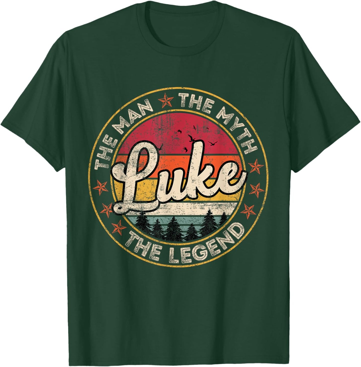 Luke The Man The Myth The Legend Personalized Name T-Shirt - T-Shirt | Forest