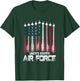 Air Force US Veterans American Flag 4th of July Patriotic T-Shirt - T-Shirt | Forest