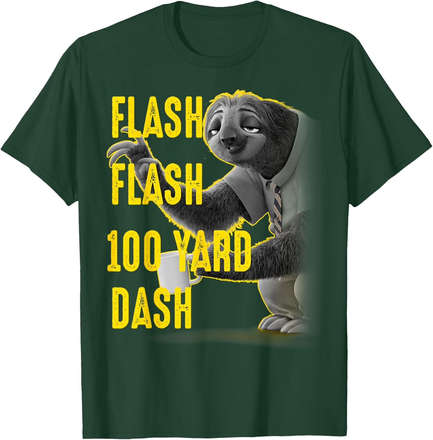 Disney Zootopia Flash Flash 100 Yard Dash Portrait T-Shirt - T-Shirt | Forest