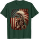 Indigenous People Tribal CG Native American Indian Chief American USA Flag T-Shirt - T-Shirt | Forest